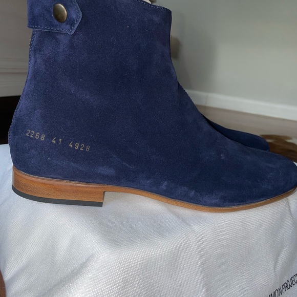 Common Projects X Robert Geller Chelsea Boot w/Zipper Navy Men Eu 41(US8) - Picture 7 of 13